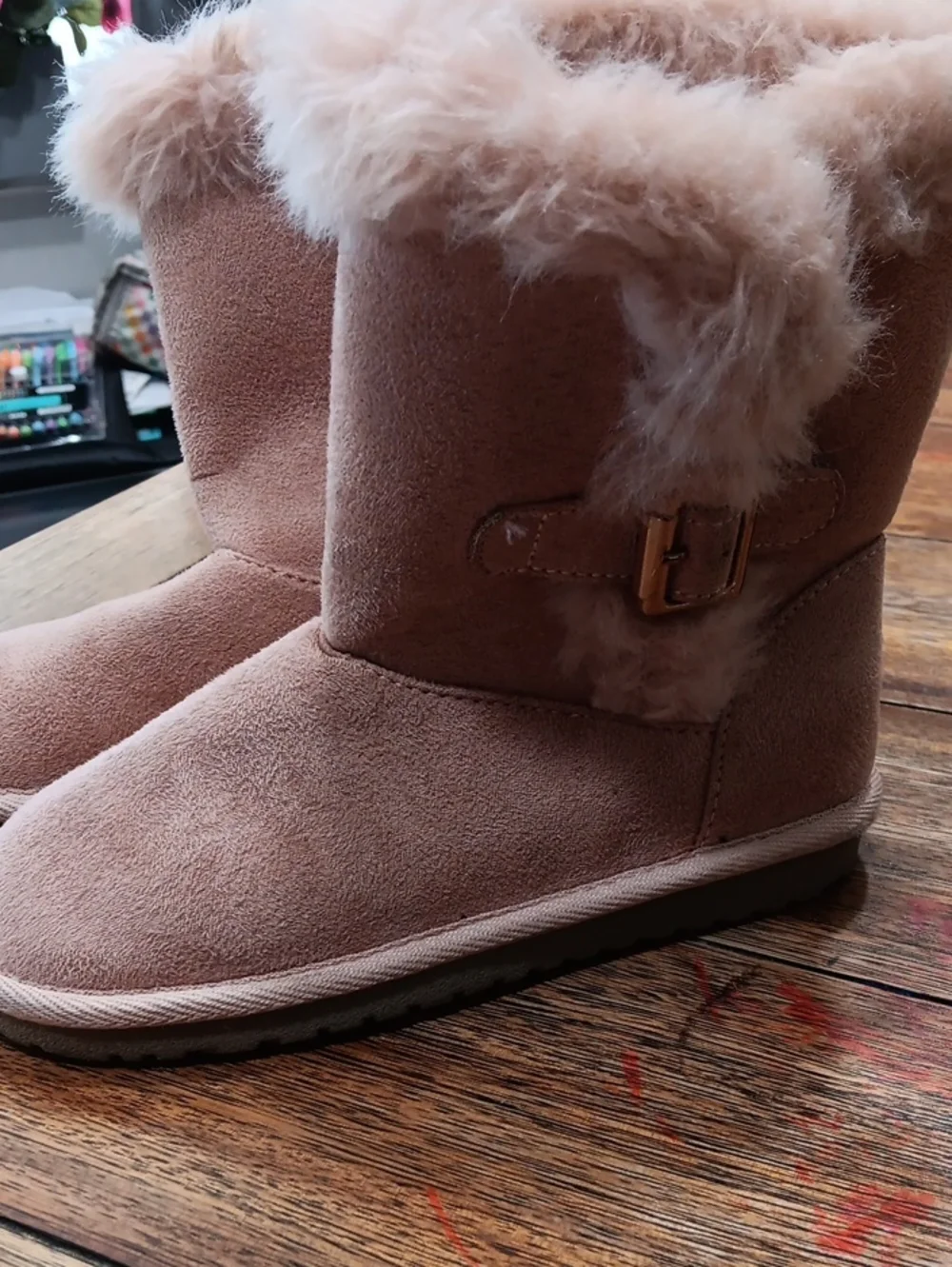 Childrens Place Kids Faux Fur Lined Boot - Pink